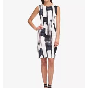 DKNY abstract sheath dress